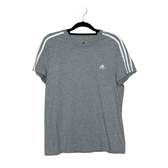 Adidas gray 3 stripes short sleeves tee size Xl - Picture 11 of 13